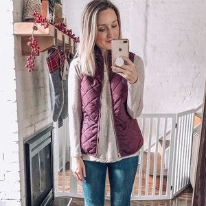 Calvin Klein performance purple puffer vest jacket size small fall winter